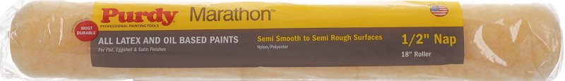 Purdy 18" Paint Roller Cover, 1/2" Nap, Nylon/Polyester 144602183-1 Each