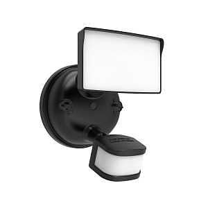 HALO Next Gen Battery-Powered LED Security Floodlight, 1 Head w/Motion Sensing, Dusk to Dawn, Adjustable Brightness - Black