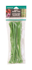 Panacea 86841 Green Coated Wire Ties, 20 Count
