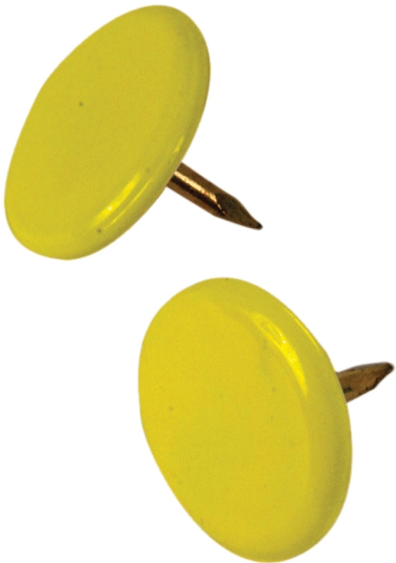 The Hillman Group 122671 Yellow Hillman 0.375 in. L Steel Thumb Tacks pk-Case of: 6 Each Pack 40 Total Items Qty: 2406, No Size