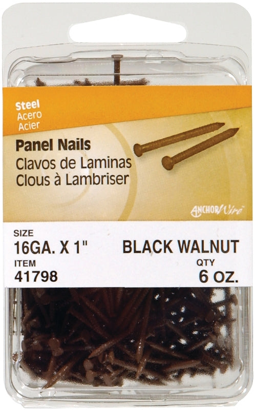 The Hillman Group 41799 Panel Nail, 13/8-Inch, Black Walnut, 6-Pack