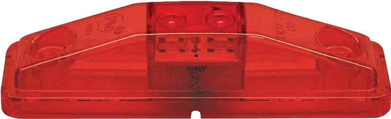 Peterson Manufacturing V169KR 4.06"x1.06" LED Multi-Function Light (LED M/C P2 Rectangle Kit), 1 Pack , Red