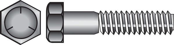 Hillman 1/4 in. Dia. x 1-3/4 in. L Heat Treated Zinc Steel Hex Head Cap Screw 100 pk 200024