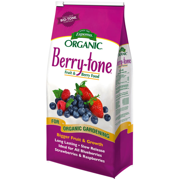 Espoma Organic Berry-Tone 4-3-4 Natural & Organic Fertilizer and Plant Food for All Berries. 4 lb. Bag. Use for Planting & Feeding to Promote Bountiful Harvest BR4