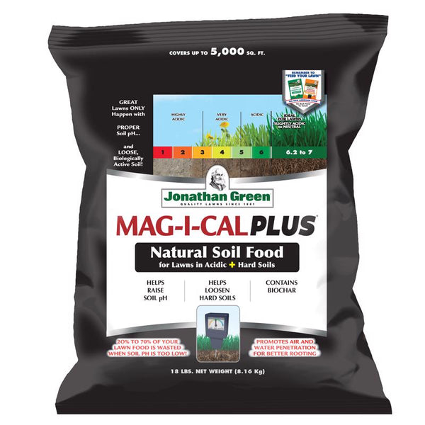 Jonathan Green (11354) Mag-I-Cal Plus Soil Food for Lawns in Acidic & Hard Soils - Soil Amendment for Grass (5,000 Sq. Ft.)