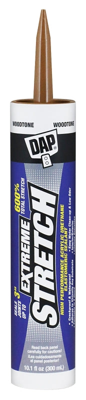 DAP 7079818706 Extreme Stretch Elastomeric Sealant, Woodtone, 10 Ounces