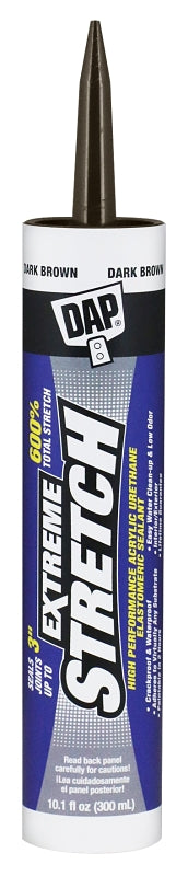 DAP Extreme Stretch Acrylic Urethane Premium Elastomeric Sealant, Dark Brown, 10.1 Oz (7079818708)