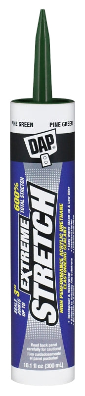 DAP 7079818709 Extreme Stretch Elastomeric Sealant, 10.1 Oz, Pine Green, 10 Ounces