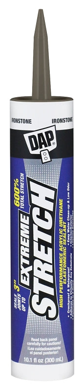 DAP 7079818712 Extreme Stretch Elastomeric Sealant, Iron Stone, 10 Ounces