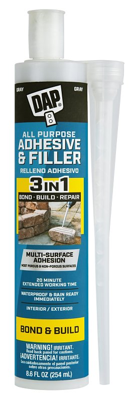 DAP All Purpose Adhesive and Filler, Gray, 8.6 Oz (7079828000)