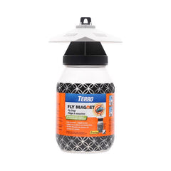 TERRO Fly Magnet Trap, Reusable Poison-Free Outdoor Fly Catcher with Bait T380