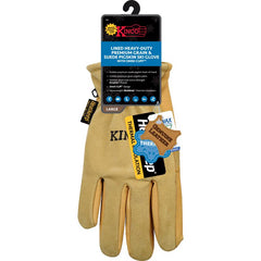 Kinco, KIN-901 Men's Pigskin Leather Ski Glove, HeatKeep Thermal Lining, Draylon Thread, Golden 901-XL