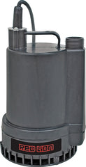 Red Lion RL-MP16 115 Volt, 1/6 HP, 1300 GPH Manual Thermoplastic Submersible Utility Pump, 8-Ft. Cord, Black, 14942731