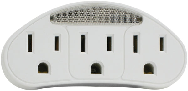 POWERZONE, Tap 3 Outlet Photo Nightlt Wht, EA ORADL101