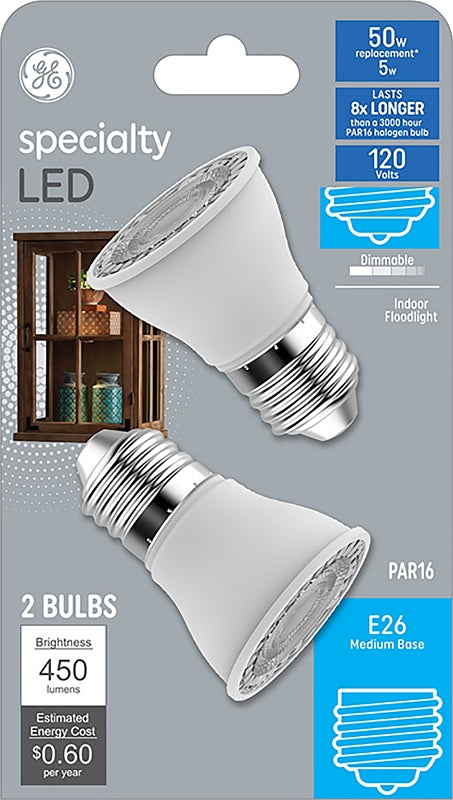 GE2PK 6W CLR Par16 Bulb Flood/Spotlight 14038/93130493 (4-Pack)