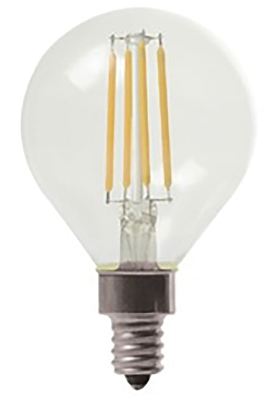 GE LED Light Bulbs, 60 Watt, Soft White, G16.5 Globe Bulbs, Clear, Small Base (2 Pack) 24547