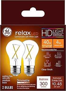 Ge 31313 A15 Relax Hd Led Light Bulb, 4 Watts