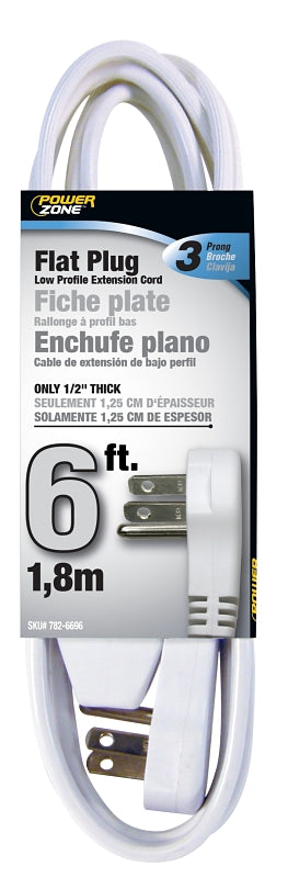 Cord Ext Indr 3out16/3x6ft Wht
