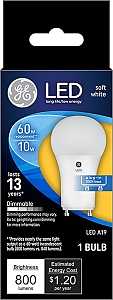 GE A19 GU24 LED Bulb Soft White 60 Watt Equivalence 1 pk
