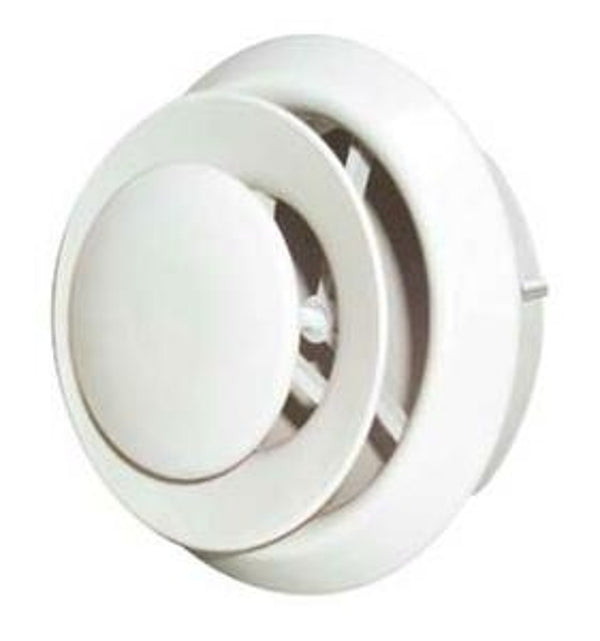 Imperial Round Air Diffuser, Plastic, 4-5 in Dia, White VT0110