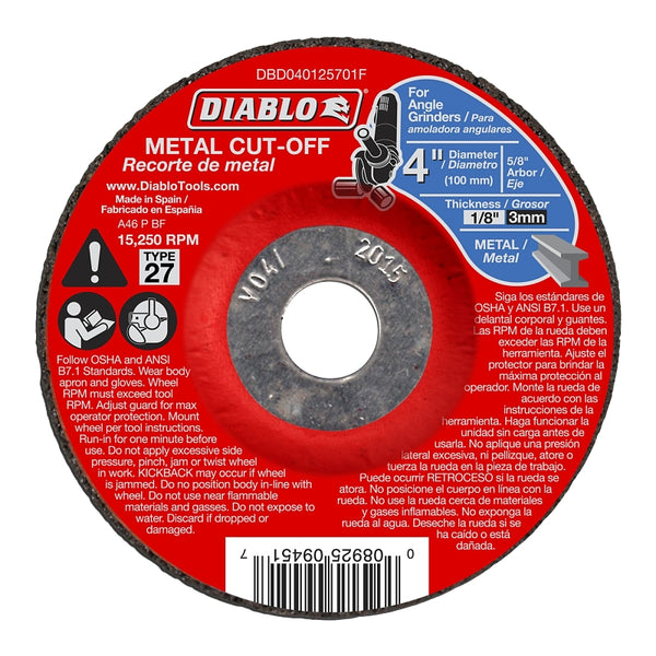 Freud-Diablo DB 4X1/8X5/8IN MTL DC Cut OFF27, Multicolor, DBD040125701F, One Size