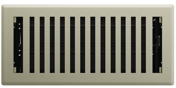 Imperial RG3429 Montezuma Decorative Floor Register, 4 x 10-Inch, Satin Nickel