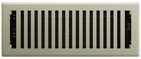 Imperial RG3430 Montezuma Decorative Floor Register, 4 x 12-Inch, Satin Nickel