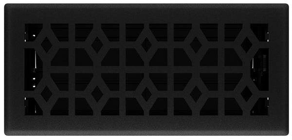 Imperial RG3466 Templar Decorative Floor Register, 4x10 Inch, Black Iron
