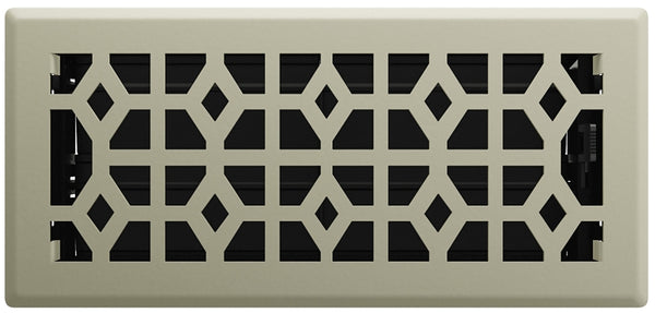 Imperial RG3463 Templar Decorative Floor Register, 4x10 Inch, Satin Nickel