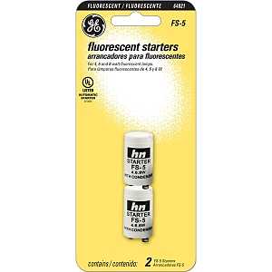 GE G E Lighting 64821 FS-5-C/TP Fluorescent Starter, 2-Pack, 2 Count (Pack of 1)