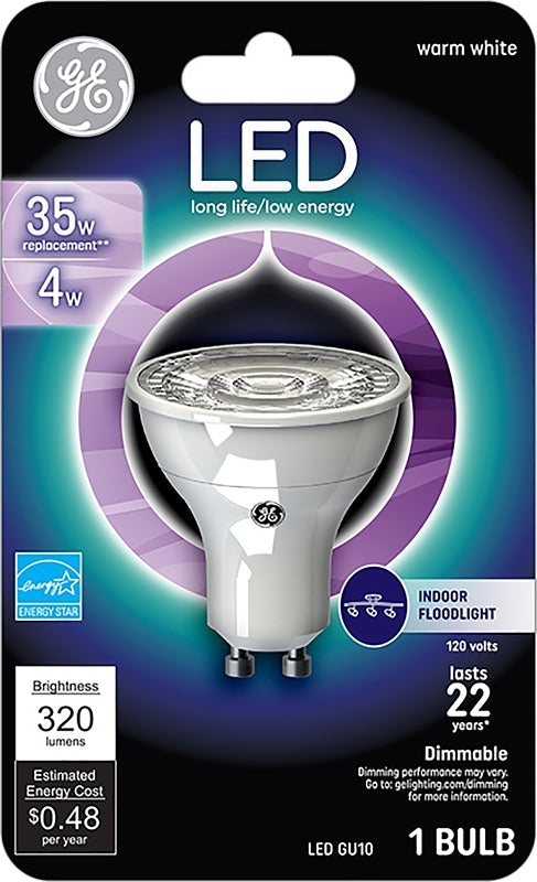 GE 93120701 LED Bulb MR16 GU10 Warm White 35 Watt Equivalence Clear