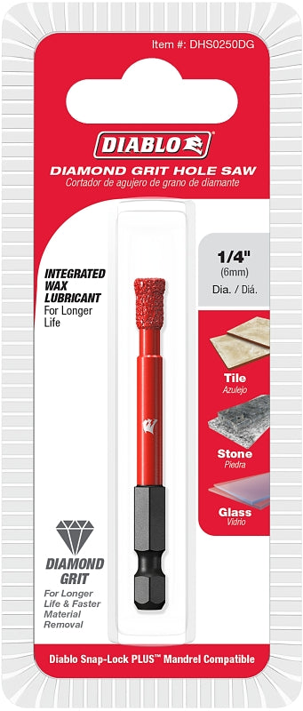 Freud-Diablo DB 1/4 Diamond GRIT Hole Saw DHS0250DG