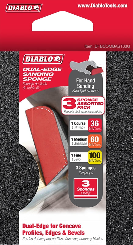 Freud-Diablo Diablo AST Combi Blocks 3PK Sanding Sponge Set DFBCOMBAST03G