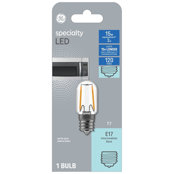 GE Lighting 93128997 LED Light Bulb, T7, Warm White, Frosted, Non-Dimmable, 170 Lumens, 2-Watts - Quantity 1