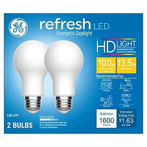 GE, Refresh LED Light Bulb 13.5 Watts, 2 Count