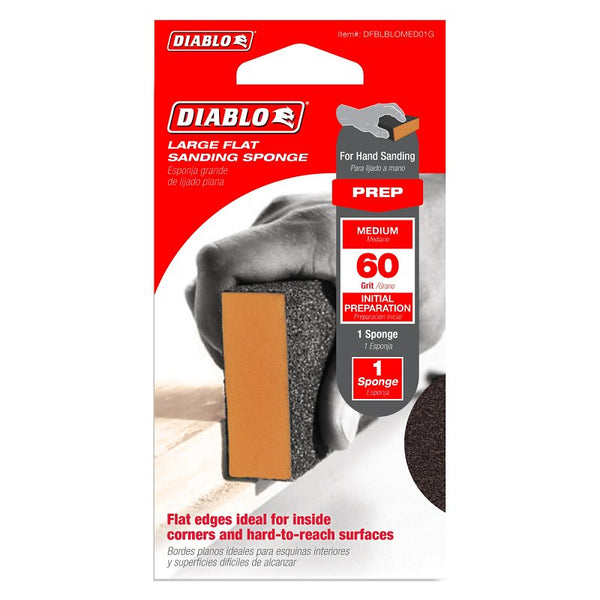 Freud-Diablo Large Flat 60-Grit (Medium) Sanding Sponge DFBLBLOMED01G