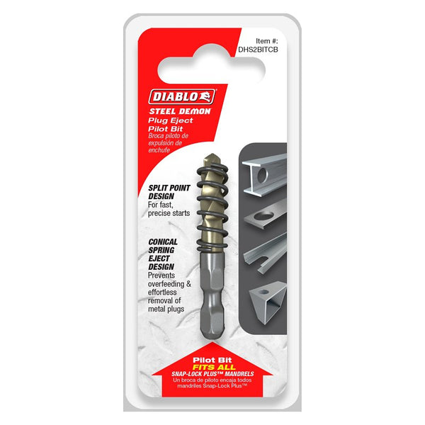 Diablo Steel Demon Carbide Teeth Hole Cutter Plug Eject Pilot Bit DHS2BITCB