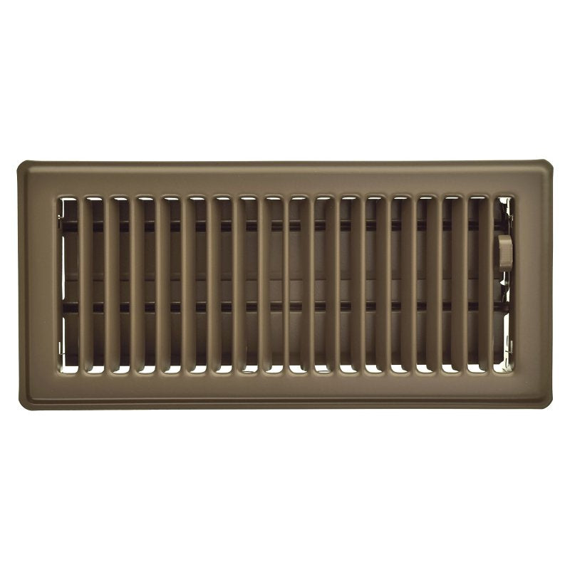 Imperial RG3656 Floor Register, 10 in W, Steel, Chocolate, Powder-Coated