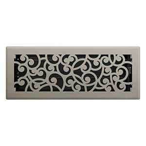 Imperial RG3361 Wonderland Decorative Floor Register, 4 x 12-Inch, Brushed Nickel