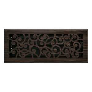 Imperial RG3366 Wonderland Decorative Floor Register, 4 x 12-Inch, Oil Rubbed Bronze