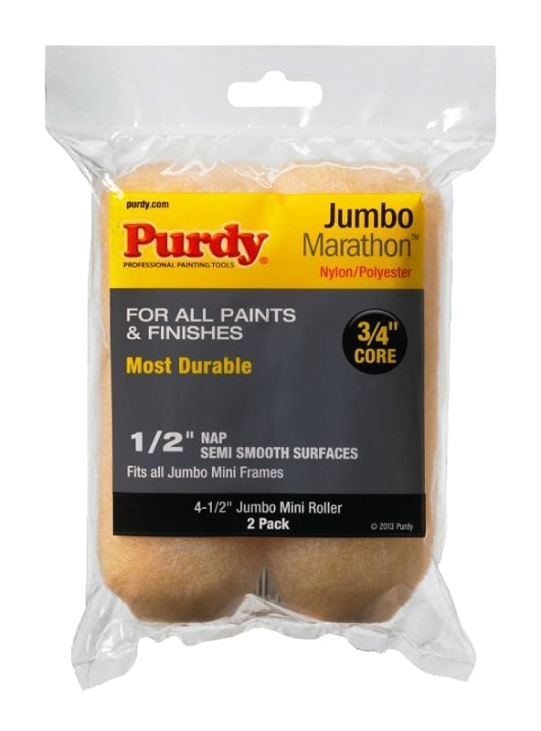 Purdy 2-Pack Mini Roller Replacements - 4-1/2" Cover 1/2 inch 14G624063