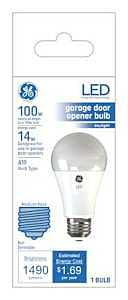 GE Lighting 93116046 LED Light Bulb, A19, Garage, Frosted Daylight, 1600 Lumens, 14-Watts - Quantity 1