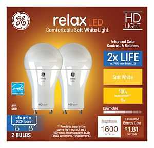 GE Lighting 93129020 LED Light Bulbs, A19, 15-Watts, 2-Pk. - Quantity 1