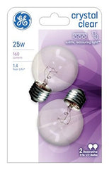 GE Lighting 31106 GE2PK25W Clear Globe Lamp