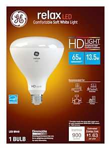 GE Relax HD Soft White 65W BR40 (1-Pack)