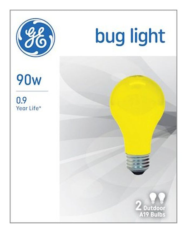 GE Lighting 61435 90 Watt Yellow Bug Light 2 Count 93130582