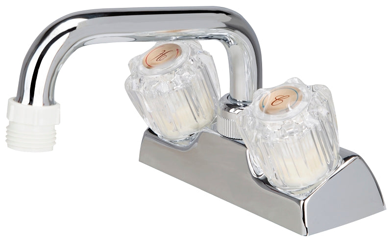 TOOLBASIX PF4203A Laundry/Tub Faucet, 2 Handle, Chrome, Non Metal