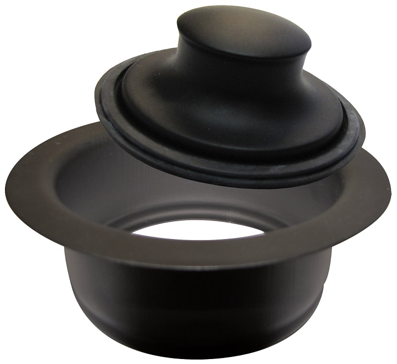 Keeney Manufacturing K5417BLK Garbage Disposal Flange and Stopper, Black