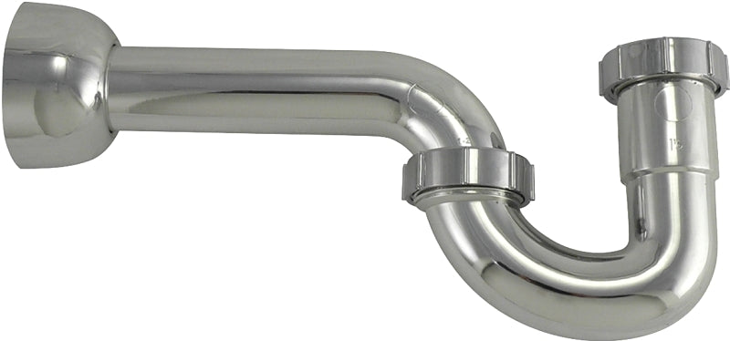 P Trap 1 1/4 OD PVC, Chrome Plated