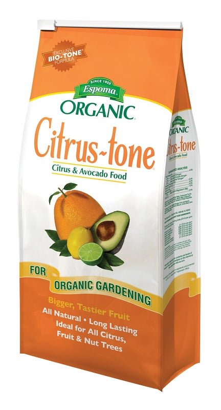 Espoma Organic Citrus-Tone 5-2-6 Natural & Organic Fertilizer and Plant Food for All Citrus, Fruit, Nut & Avocado Trees; 4 lb. Bag. Promotes Vigorous Growth & Abundant Fruit CT4